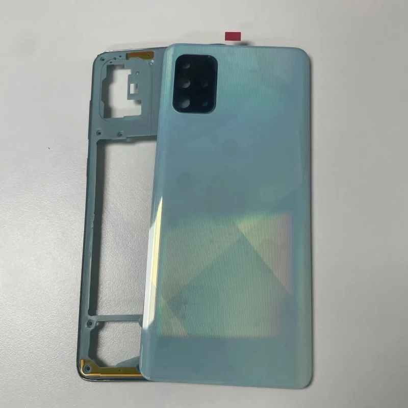 Full housing case For Samsung Galaxy A71 2020 A715 a715f A51 A515 middle frame battery back cover rear door camera lens image 3