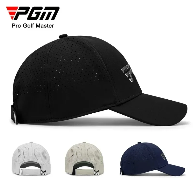 PGM Men\'s Golf Caps Sun Protection Shade Breathable Male Casual Cap Brim Length 7.3cm Moisture Wicking Sun Hat MZ042