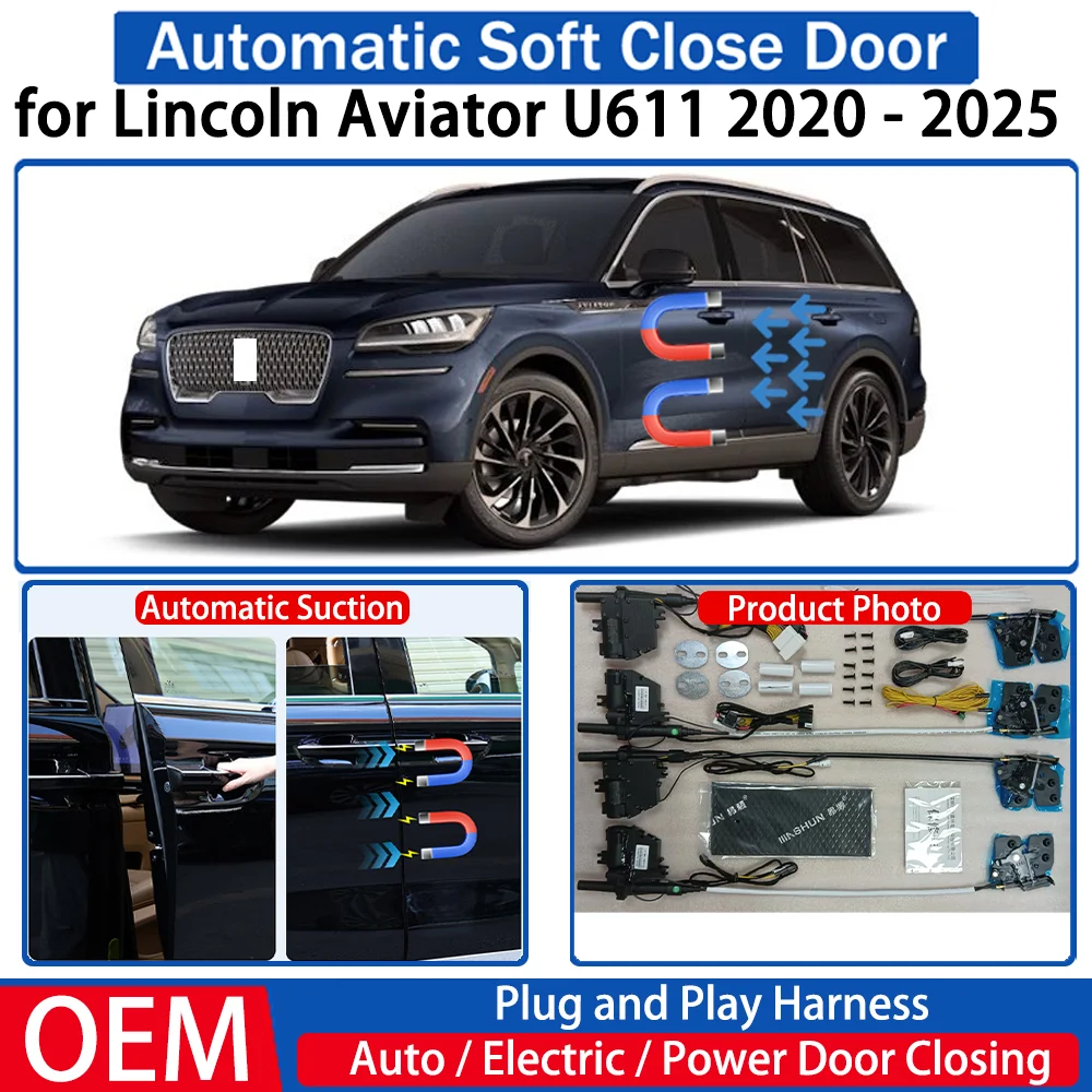 for Lincoln Aviator U611 2020 2021 2022 2023 2024 2025 Car Automatic Soft Close Door Electric Suction Auto Power Closing System