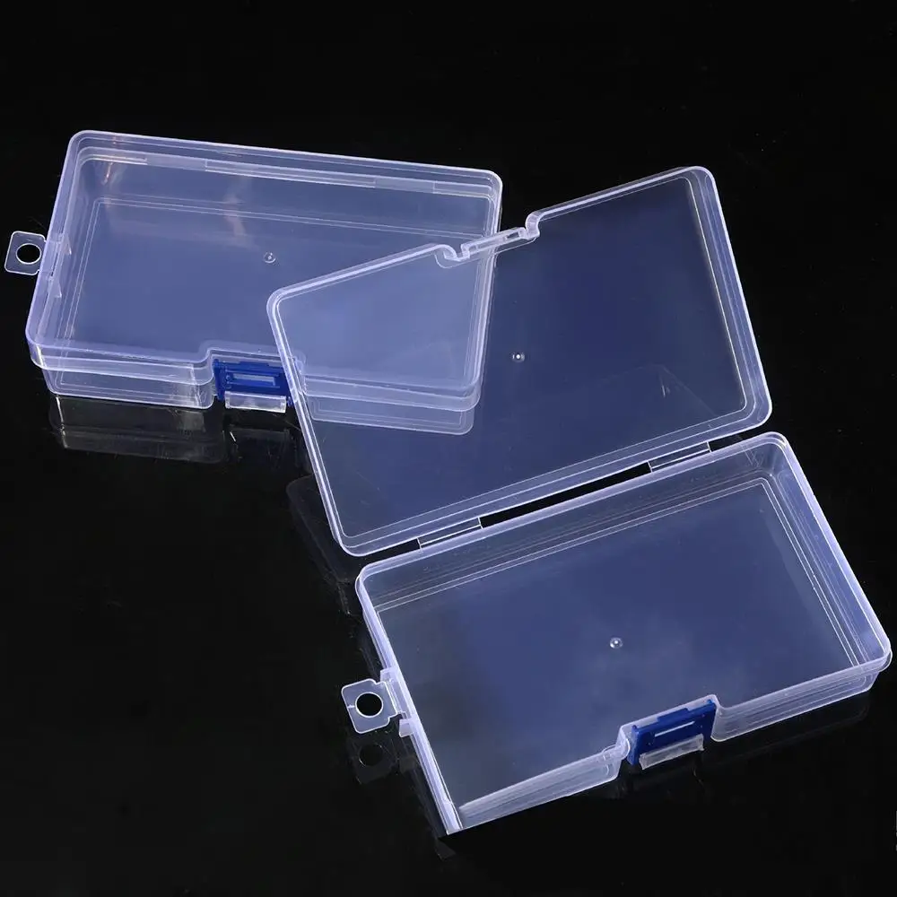 

1pcs Transparent Jewelry Box Rectangle Case Storage Box Multifunctional Storage Case Plastic Boxes Durable Sturdy Organizer