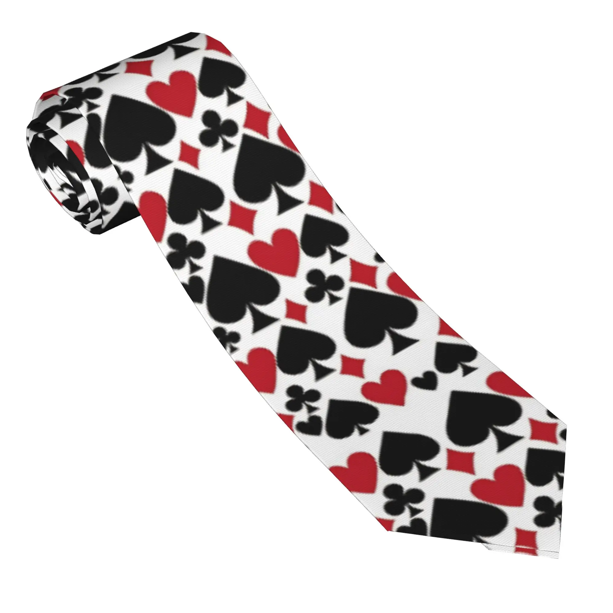 Playing Cards Spades Poker Neckties Men Slim  8 cm Narrow  Neck Tie for Mens Shirt Accessories Cravat Wedding Accessories  Gift