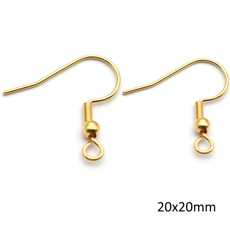 20pcs Stainless Steel Earwire Hooks for DIY Jewellery Making