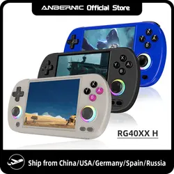 ANBERNIC-レトロなポータブルゲームコンソール,rg40xx h,64ビットLinux, 4.0インチips画面,5g wifi,bluetooth,hd互換,出力rg40xxh