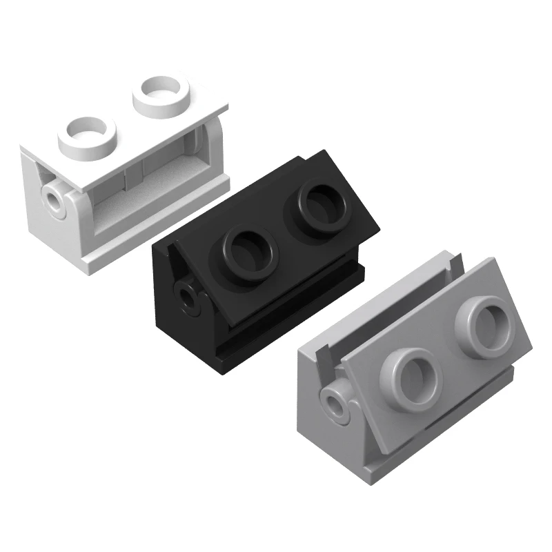 MOC Bricks 3937/3938 Hinge Brick 1x2 Base with Hinge Brick 1x2 Top DIY Enlighten Block Brick Compatible with Assembles Particles