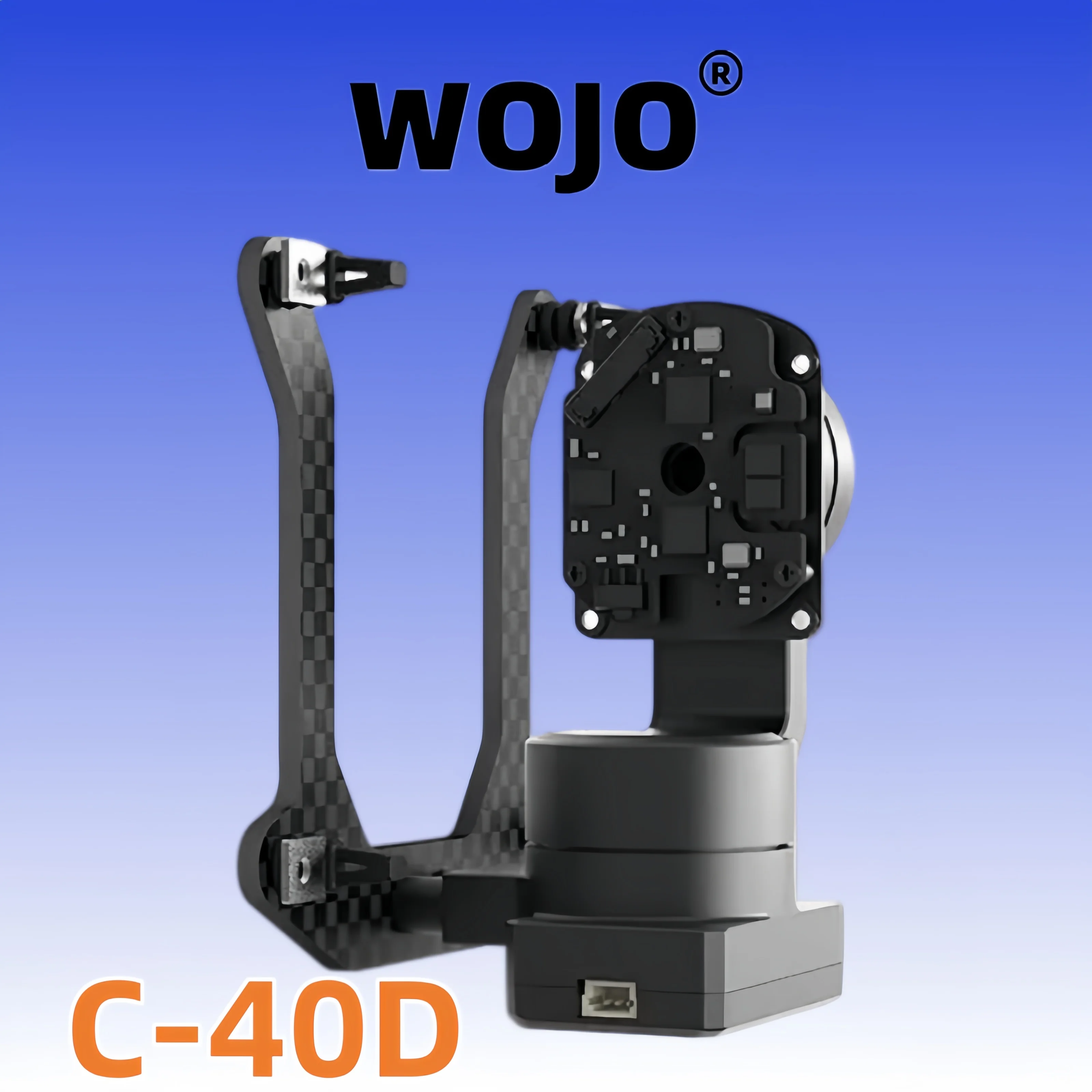 WOJO C-40D Horizontal 2-Axis FPV Gimbal Mechanical Stabilization Structure High Torque Brushless Motor FPV PTZ
