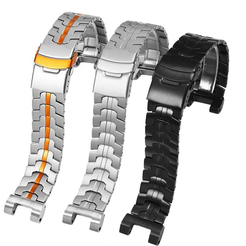 التيتانيوم حزام ساعة اليد ل كاسيو G-SHOCK GST-W300 W400G GST/S310/S210B GST-B100 S110 GST-W110 ضوء التيتانيوم سوار معدني الفرقة