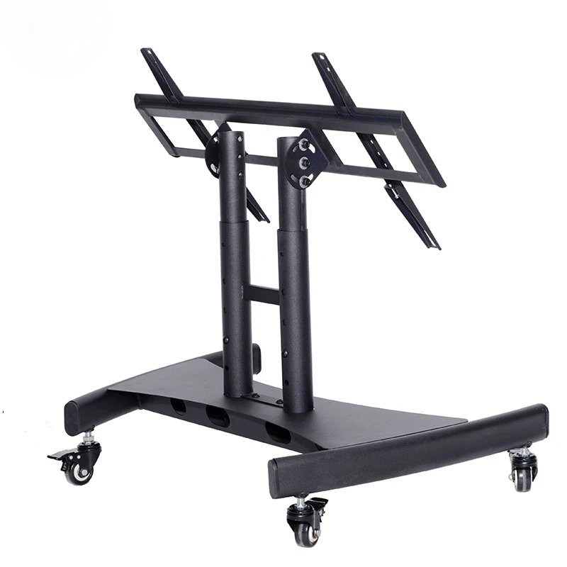 360 Degree Low Height Mobile TV Stand, Floor Stand Cart Rolling TV Mount with Wheel for Big  Flat Curved Screen TV LCD