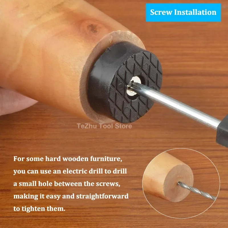 Furniture Feet Nails Stick-on Glide Skid Pad Screw-in 15/16/18/20/21/22/24/25/26/29/40mm Bottom Round Chair Table Leg Protector