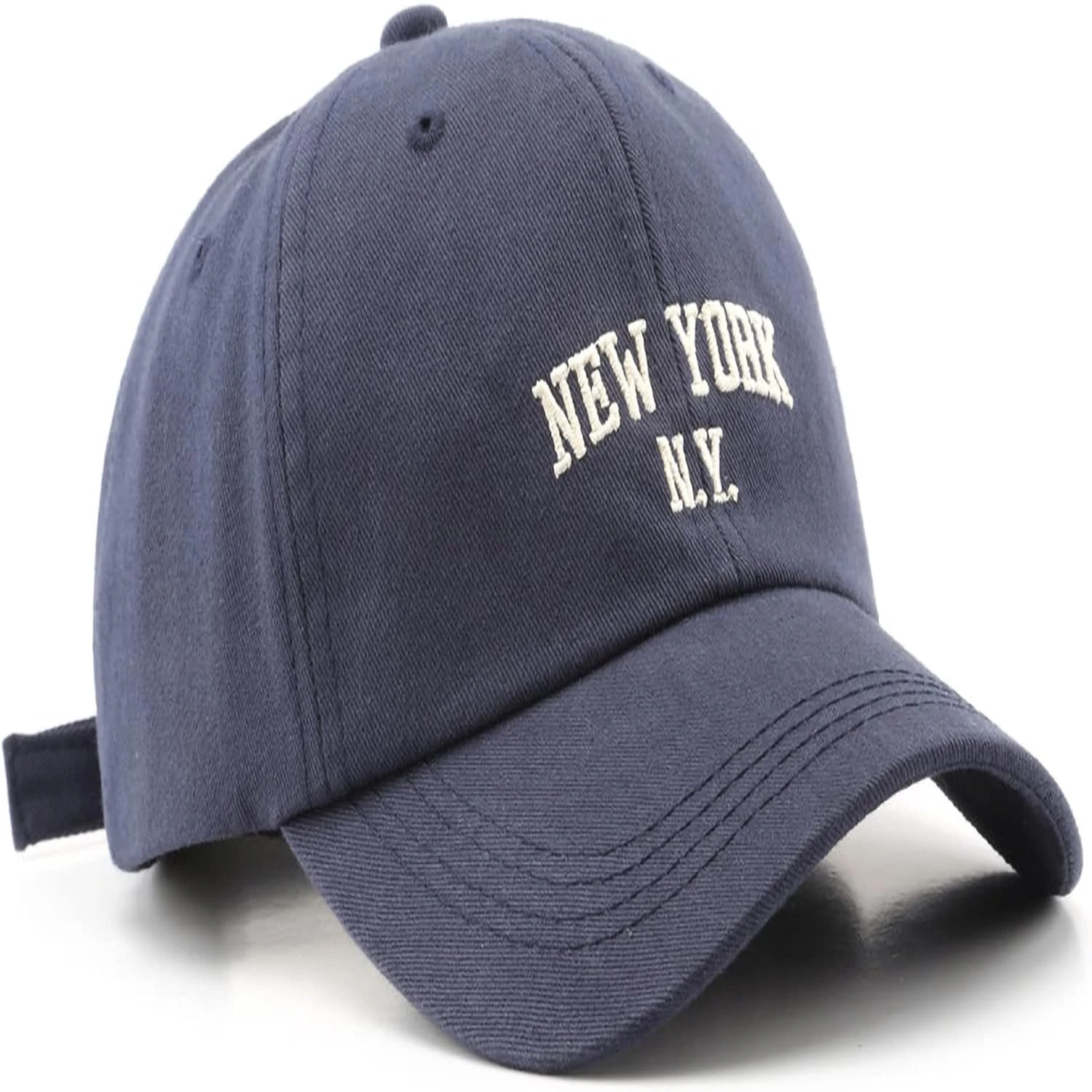 Embroidered New York Baseball Cap - Cotton Trucker Hat - Adjustable Buckle - Stylish Visor for Men and Women