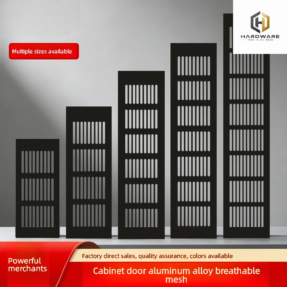 Aluminium Alloy Core Vents Rectangular Ventilation Grille Vents Black Silvery Wardrobe Shoe Cabinet Ventilation Grid Closet