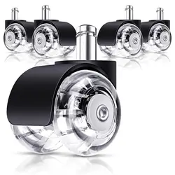 Universal Furniture Caster Swivel Rollers Wheel Chair Caster Office Chair Wheels Rubber Mute Wheel Desk Office Soft Safe Pulley