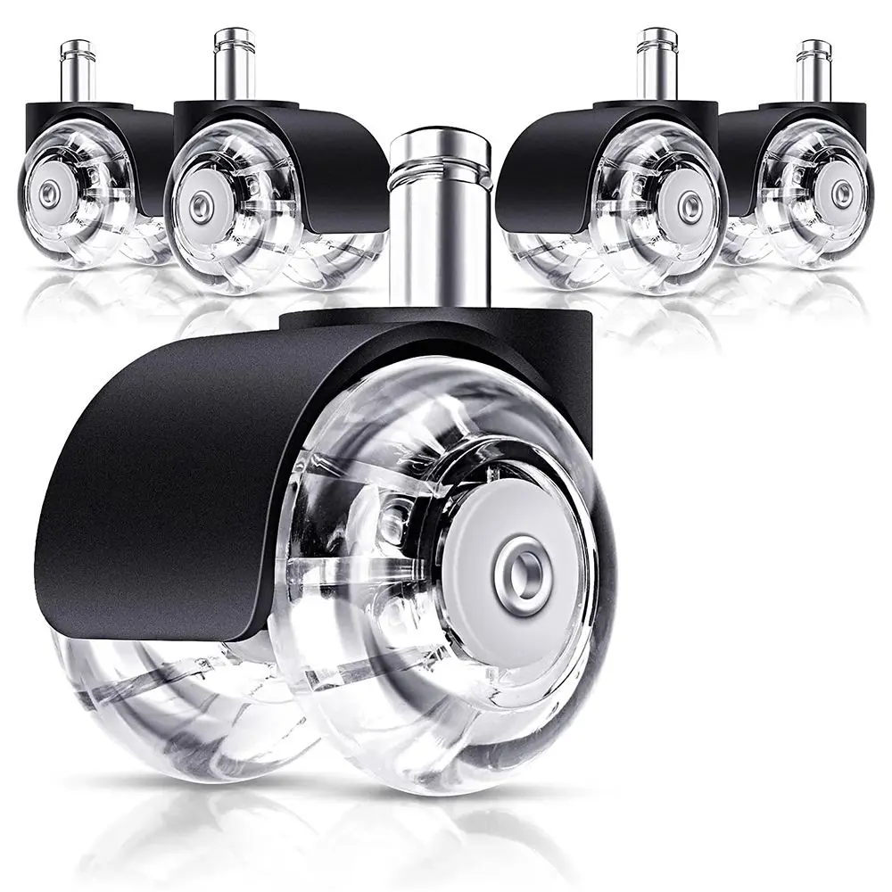 Universal Furniture Caster Swivel Rollers Wheel Chair Caster Office Chair Wheels Rubber Mute Wheel Desk Office Soft Safe Pulley