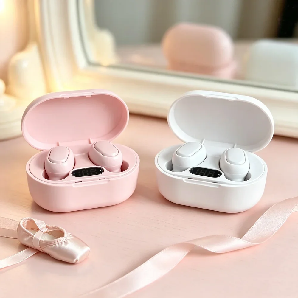 TWS Fone Bluetooth Earbuds Wireless Headset Support Clear Call Capture, Full Range Sound Comfortable Wearing for Long Time Media