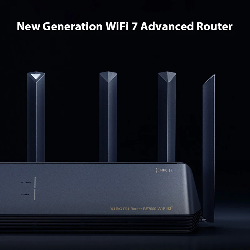 Xiaomi Router BE7000 WiFi 7 MLO Tri-Band WiFi 7 Repeater 1GB RAM Mesh Networking OFDMA 2.5G x 4 Adaptive Network Port