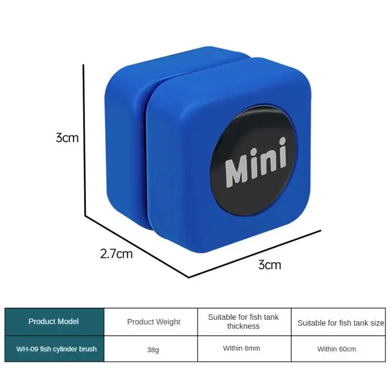 Мини-очиститель для аквариумных стекол, устойчивый к царапинам, Магнитная Щетка для небольших аквариумных стекол и акриловых аквариумов