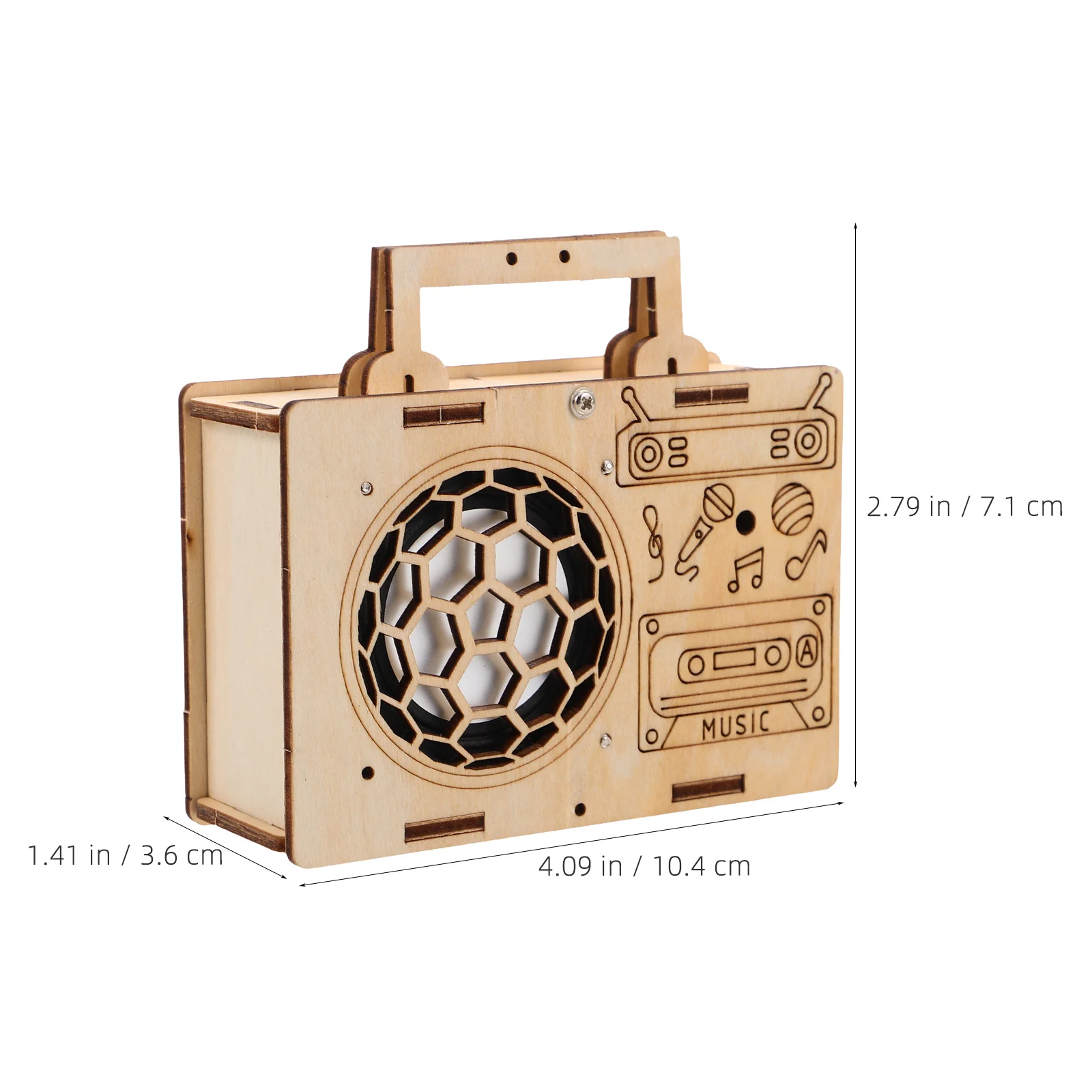 Drewniany zestaw do samodzielnego montażu radia dla dzieci, edukacyjny zestaw STEM do eksperymentów naukowych, interaktywna zabawa, aktywność rodzic-dziecko, rozwija umiejętności.