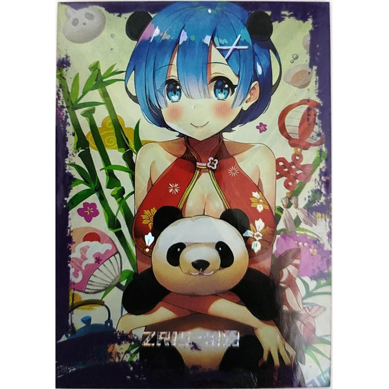 Anime Goddess Story Rare ZR Refractive Flashcards Illustrious Rem Sirius Toys for boys Collectible Cards Christmas Birthday Gift