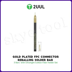 2uul SC98 Tin Dragging Needle Gold Plated FPC Connector Reballing Solder with 3 Bars Ultralight Carbon Fiber Holder Set