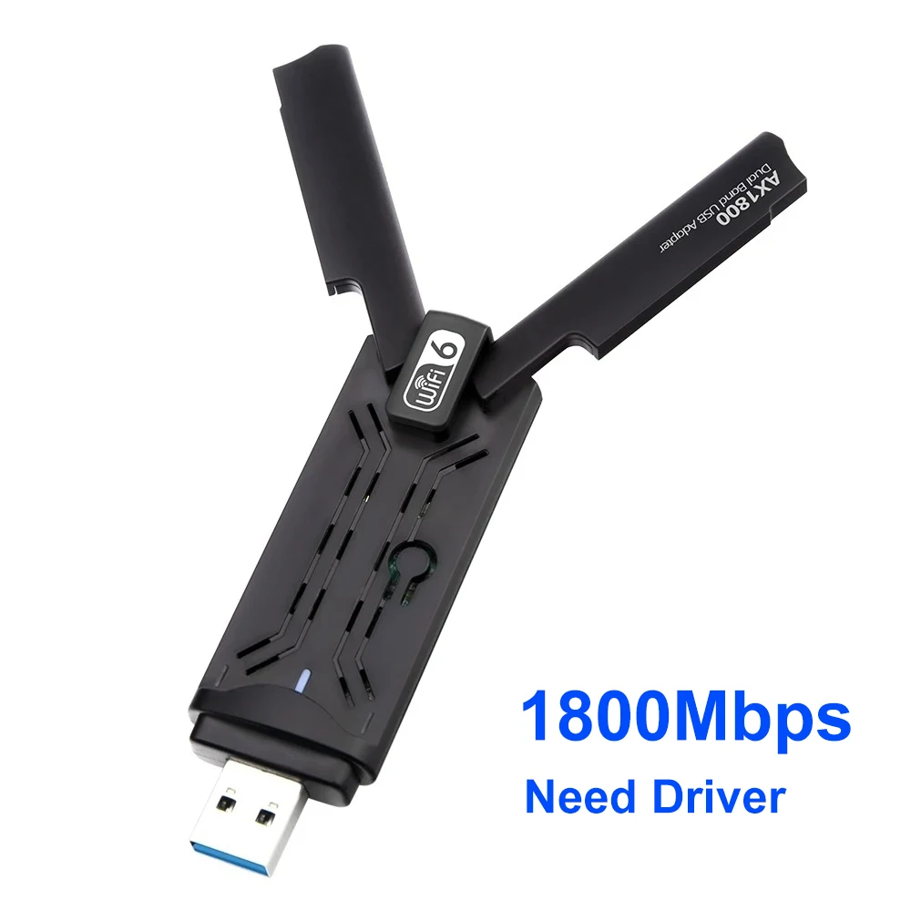 USB 3.0 Wireless Adapter 2.4GHz/5GHz Dual Band Wi-Fi Network Card With High Gain Antenne For PC Laptop Win10/11