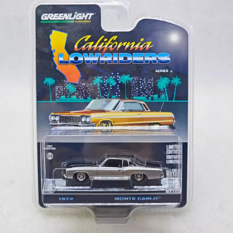 GreenLight 1:64 Scale 1970 1972 MONTE CARLO Alloy Simulation Car Model Static Collection Decorated Holiday Gifts Toys