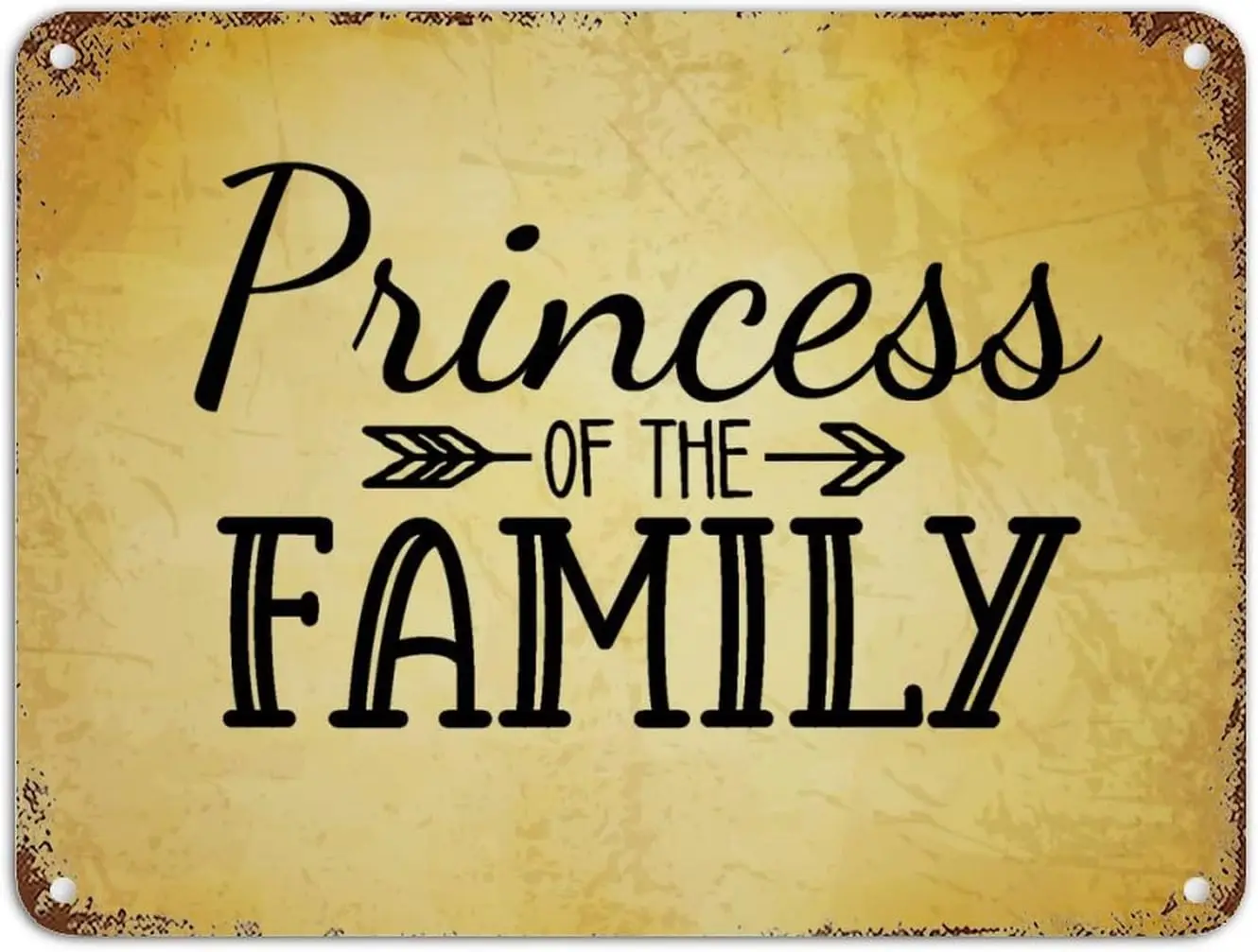 Bible Verse Rust Retro Metal Sign Positive Quotes Family Princess of The Aluminum Tin Wall Art Hanging  Rusti