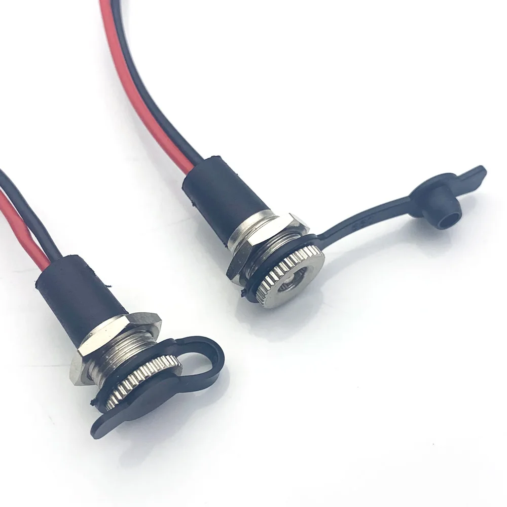 

5525/5521 high current Battery DC Power plug connector Waterproof charging cable jack Panel installation 5.5*2.5MM with Wire