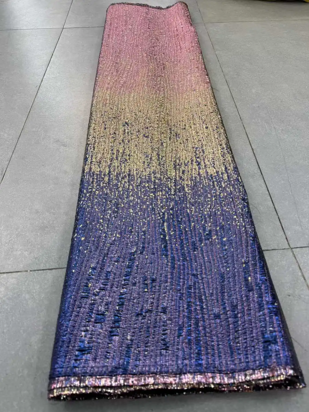 Festa africano damasco renda 2025 de alta qualidade tecido renda brocado francês jacquard nigeriano para mulheres material festa vestido sz1714