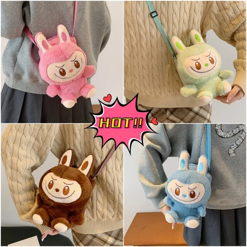 New Hot Labubu Cartoon Cute Backpack 3d Dolls Cute Backpack Mini Crossbody Bag High Quality Collection Girls Cute Birthday Gifts