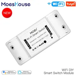 Interruptor inteligente wi-fi universal 16a, interruptor universal para casa smart diy sem fio com controle por aplicativo e controle remoto, funciona com alexa e google home
