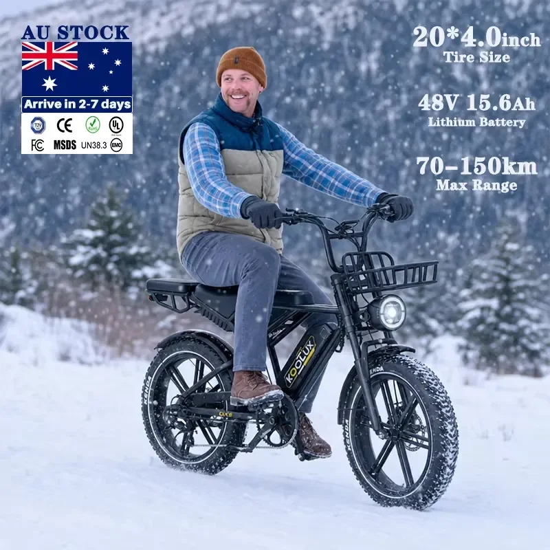 STROVAN Australia Stock Clearance Fatboy Urban Delivery Fleet Fat Tire Ebike 70-150KM 48V 15.6Ah Wholesale Bulk Price Fatboy