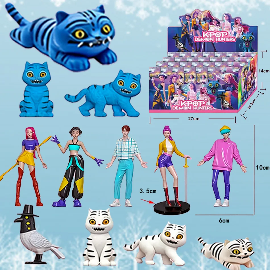 アニメ Kpop デモンハンターズ ブラインドボックス フィギュア モデル おもちゃ - 漫画ゲーム デスクデコレーション コレクション 子供向け - 完璧なギフト