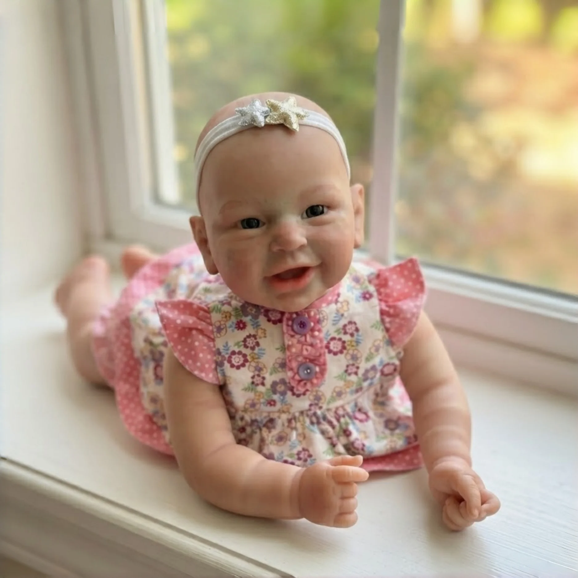 OtardDolls 18-Inch Handmade Open Mouth Silicone Doll Real Soft Reborn Doll Lifelike Painted/Unpainted Waterproof Collectible Toy
