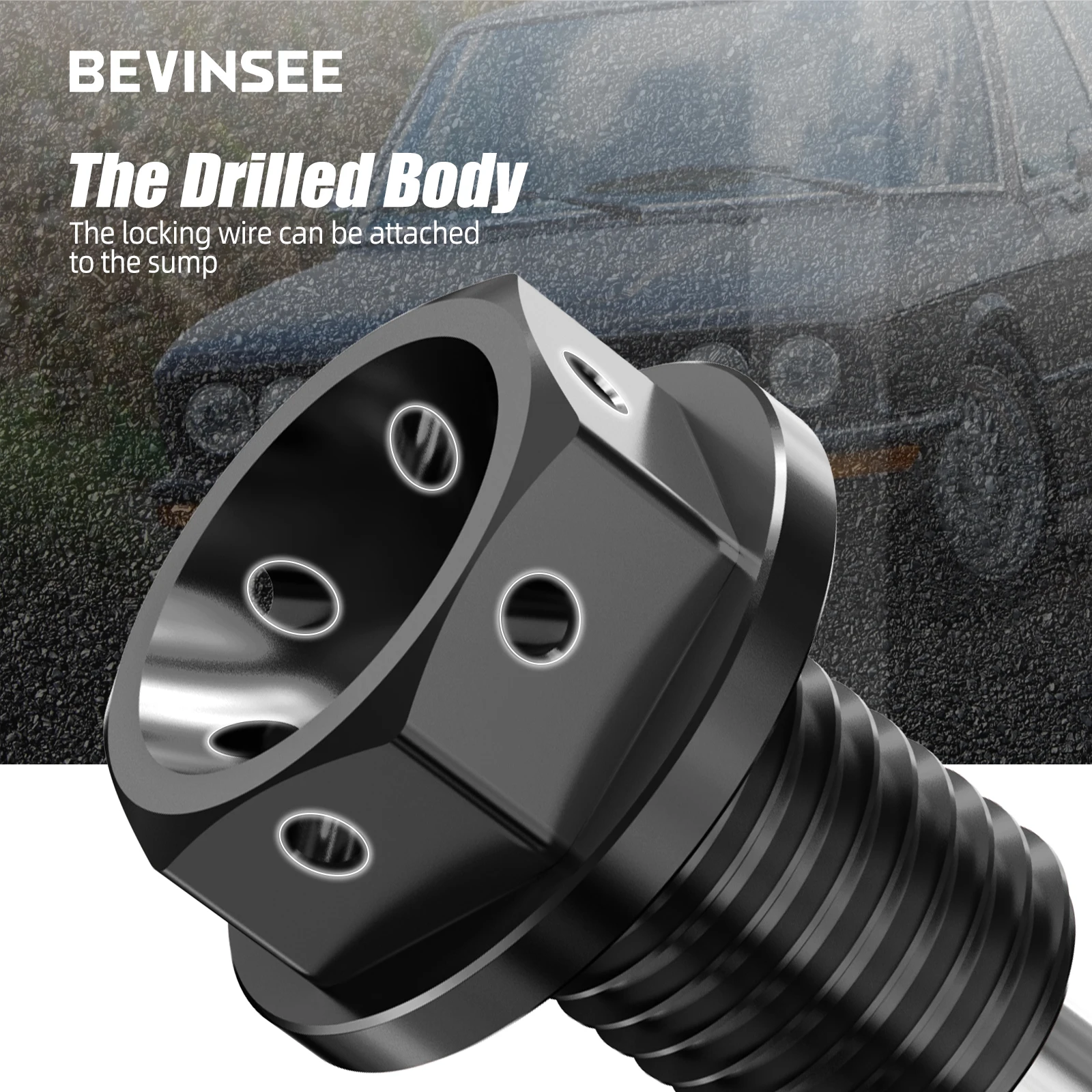 BEVINSEE M12x1.5 Performance Magnetic Oil Sump Drain Plug for BMW E82 E88 E90 E92 E60 E39 E46 E36 N52 N54 for Mini 11137535106