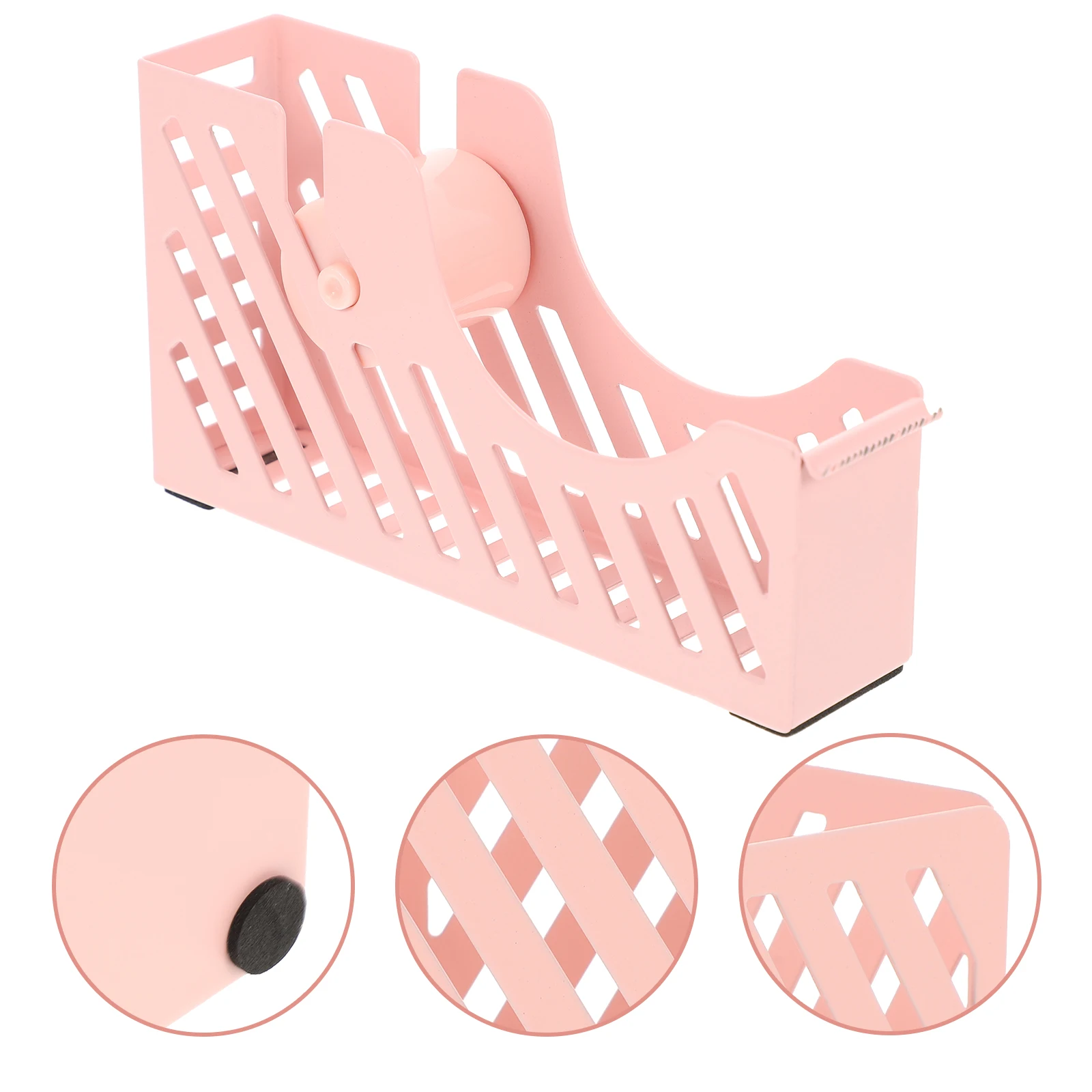 Tape Dispenser Holder Office Stationery Mini Desk Edge Safe Use Material Practical Function Student Craft