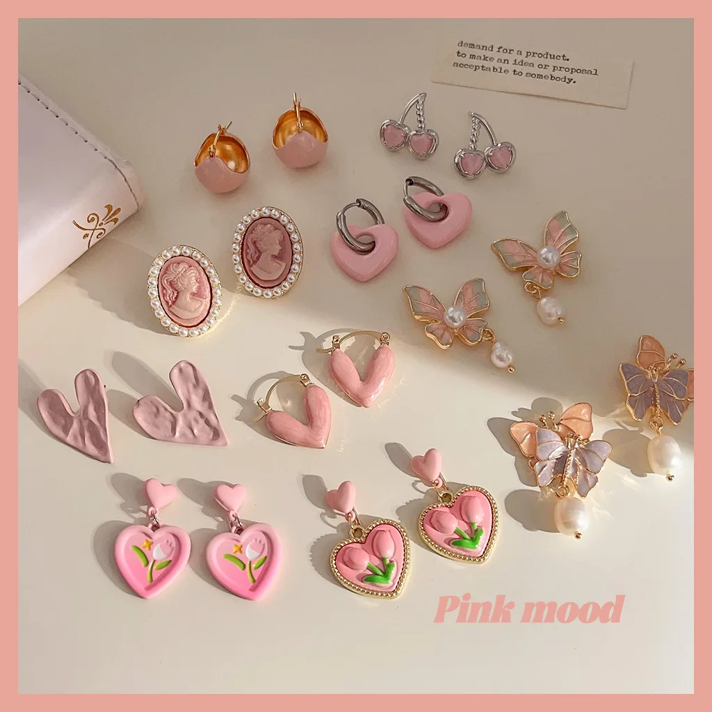 accessori-fai-da-te-orecchini-a-cuore-rosa-da-ragazza-orecchini-a-lobo-dolci-e-freschi-orecchini-delicati-e-carini