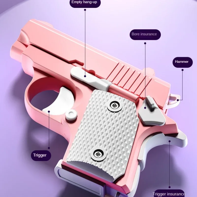 3D Printed Model Gravity Pistol Mini 1911 Kids Toy Gun Mini Pistol Model Anti-stress Adult Stress Relief Toys Party Favors