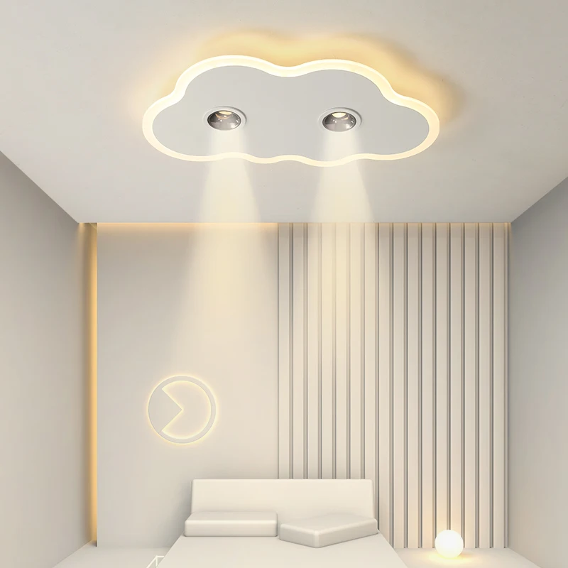 Moderne LED-Kronleuchter mit Scheinwerfer für Kinderzimmer Wohnzimmer Schlafzimmer Loft Vintage Lampe Decke montiert minimalist ische Decken leuchte