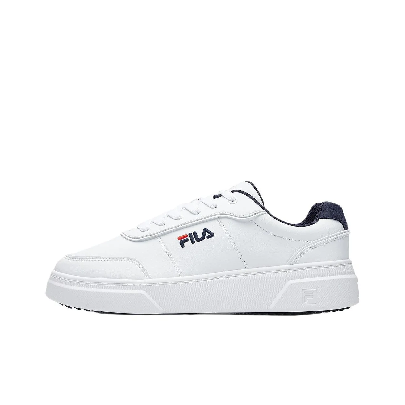 FILA Game Point Chaussures de skateboard en cuir synthétique pour hommes Blanc Bleu