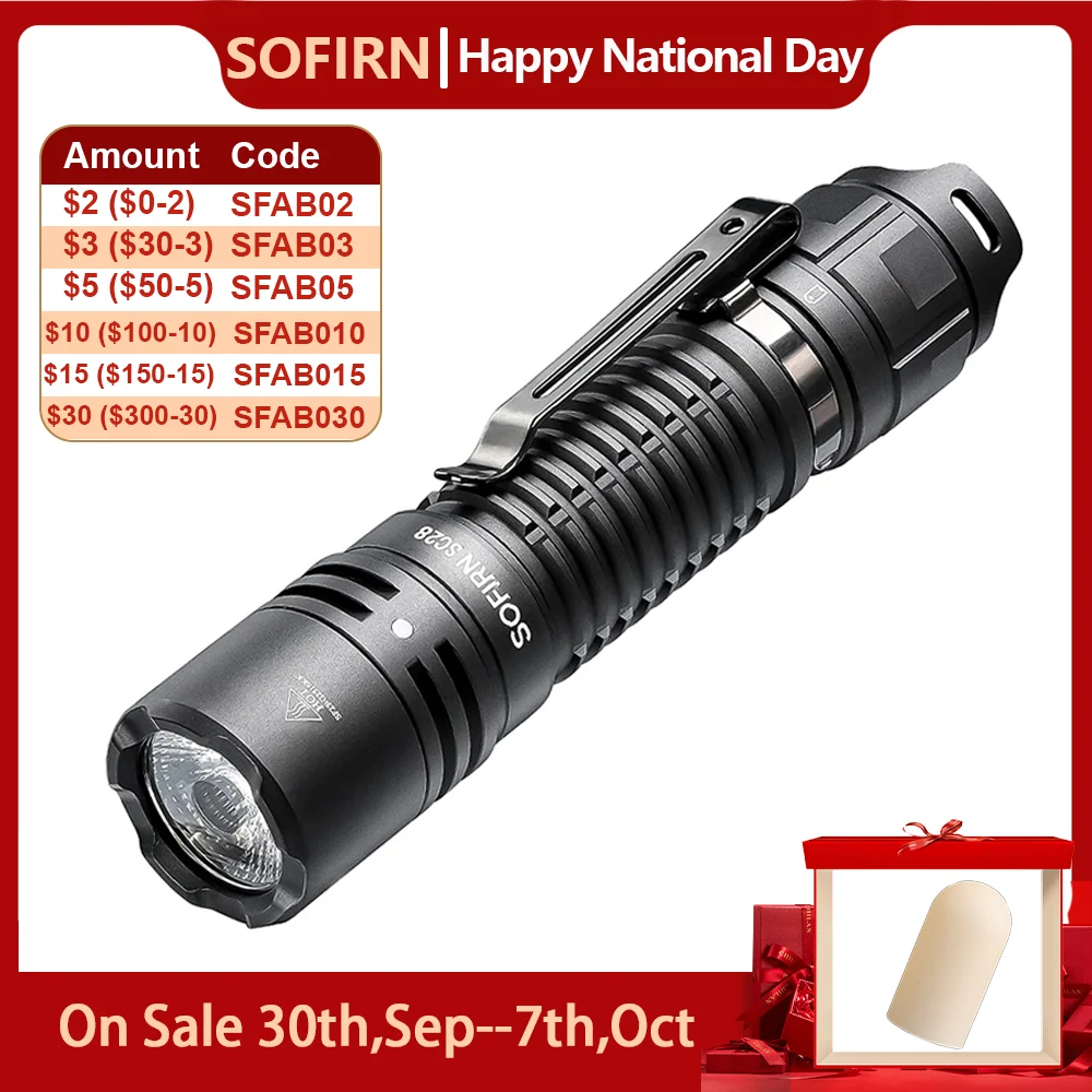 Sofirn SC28 XHP50B HD LED 2800Lm Type-C Rechargeable Flashlight Protable Powerful 21700 Torch EDC Flash Light IPX8 for Camping