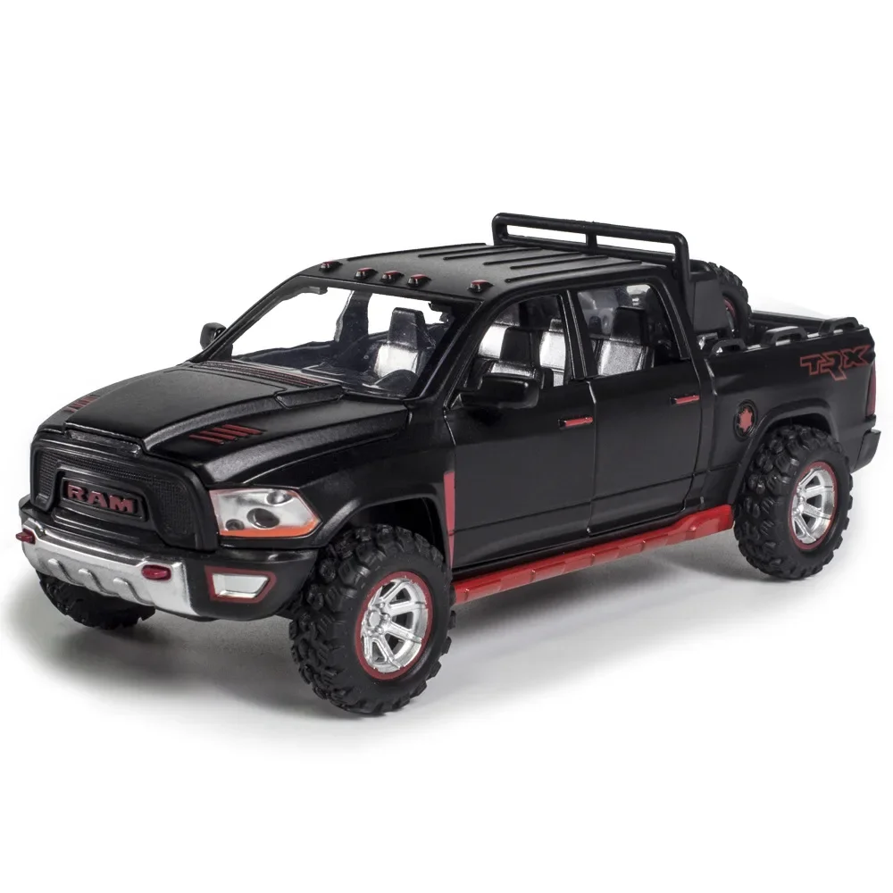 Diecast 1:32 Legering Model Auto Dodge Ram Pickup Truck Miniatuur Metalen Voertuig Voor Kinderen Kerst Toy Collector Jongen Nieuwe geschenken