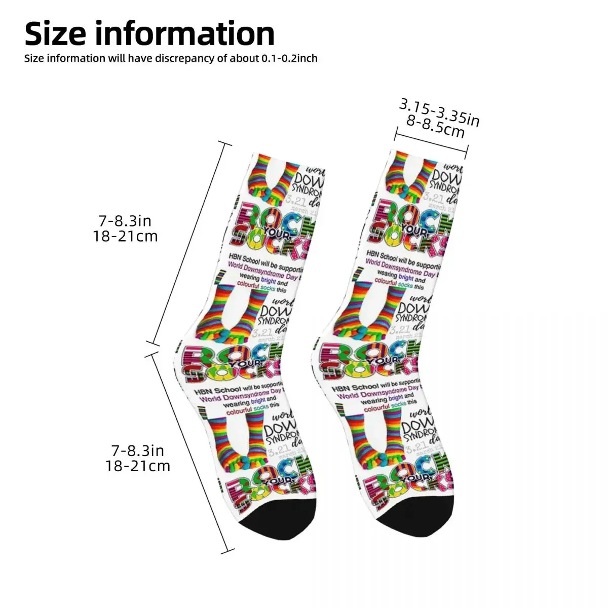 21 March World Down Syndrome Day Socks Harajuku Super Soft Stockings All Season Long Socks Accessories for Man's Woman's Gifts