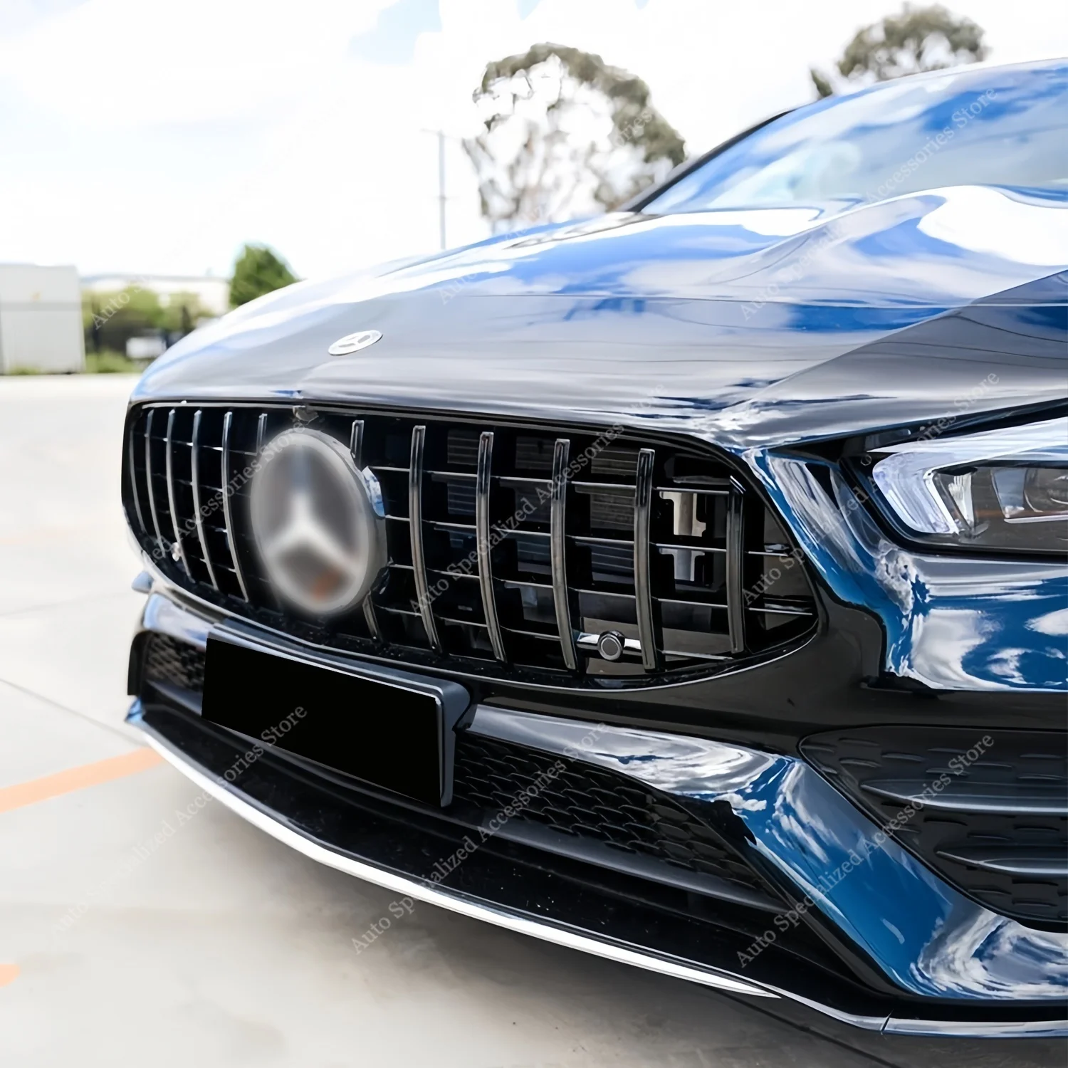 

GT Style Gloss Black Air Intake Grille For Mercedes C118 X118 CLA180 200 220d 220 250 CLA35 2019-2023 Front Grille Bodykits