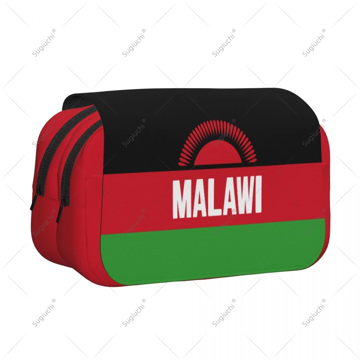 กล่องดินสอ กระเป๋าใส่กรรไกร ลายธงชาติมาลาวี 3 มิติ ผ้าอ็อกซ์ฟอร์ดสองชั้น กล่องเก็บเครื่องเขียน กล่องใส่ปากกา