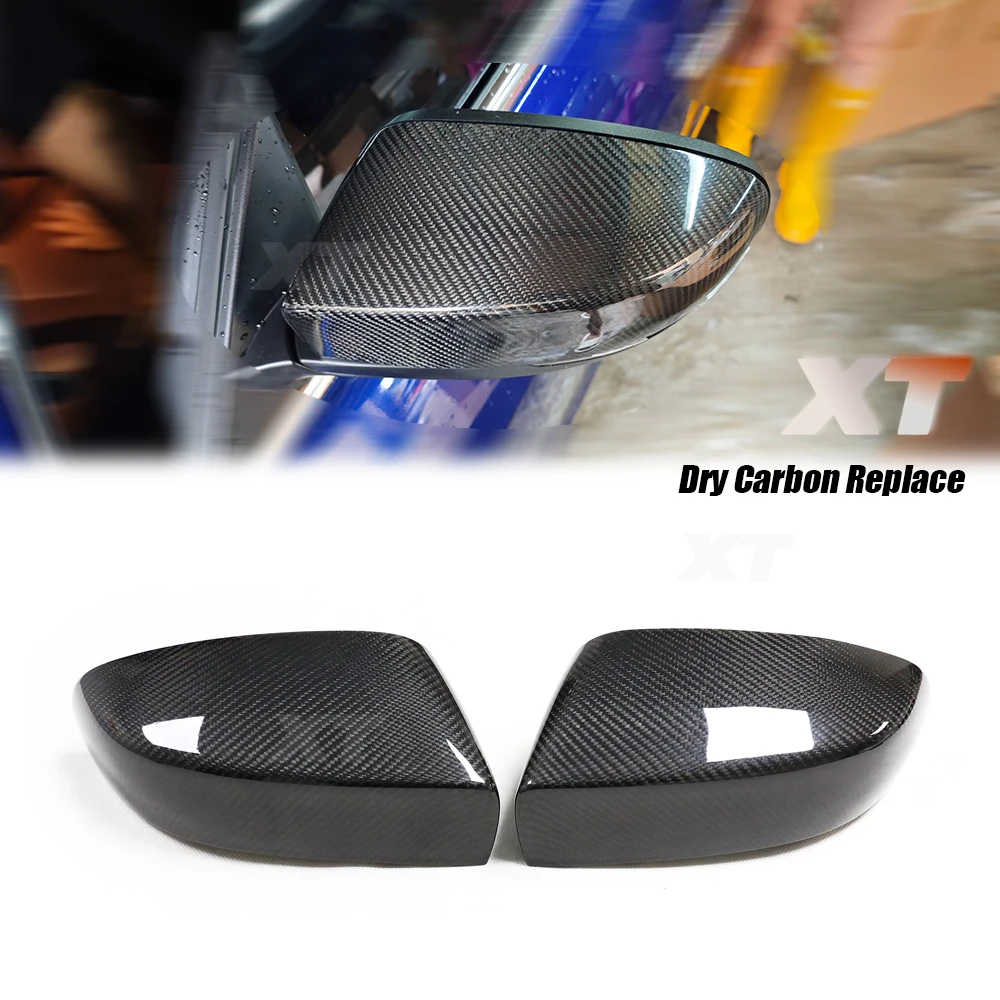 

For Maserati 2013-23 Ghibli Quattroporte Sedan Full Dry Carbon Fiber Rear View Mirror Cover Replacement