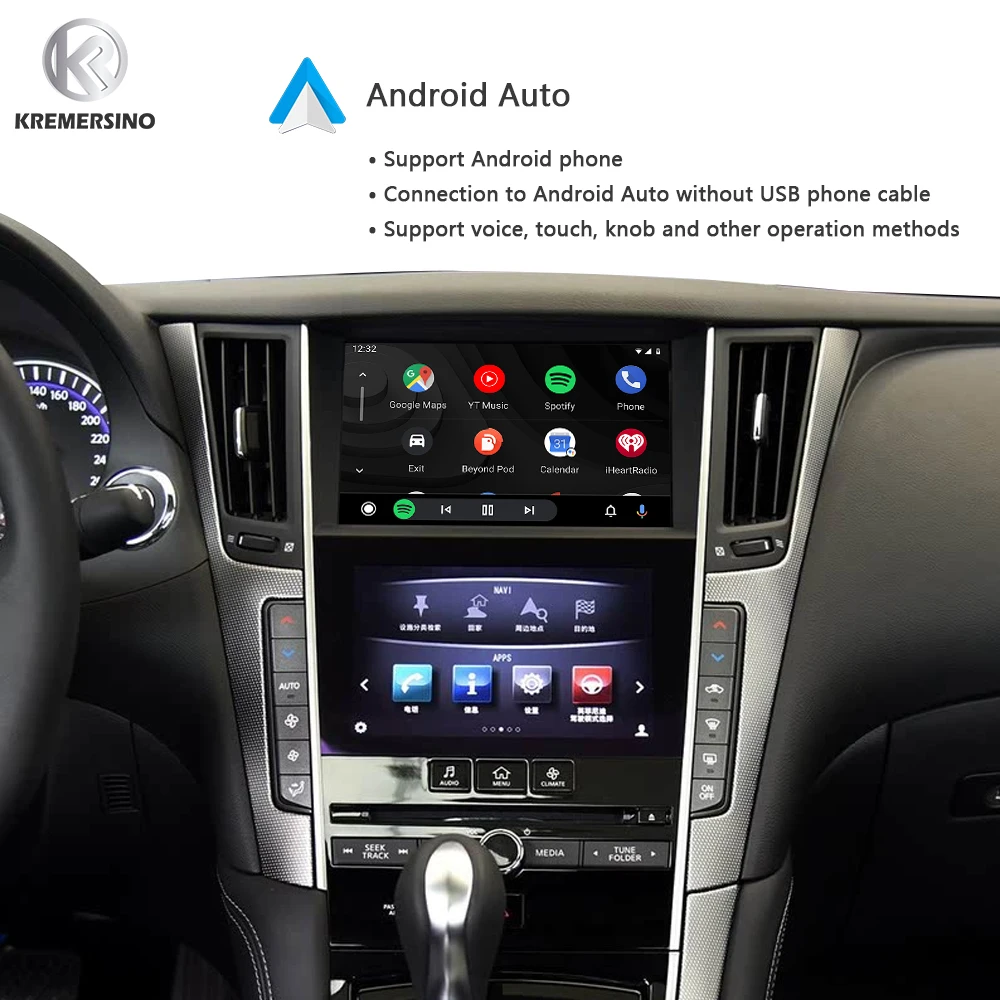 Беспроводной смарт-модуль CarPlay AndroidAuto для Infiniti Q50L Q50 Q60L QX50 2015-2019 QX60 Nissan Patrol OEM-микрофон