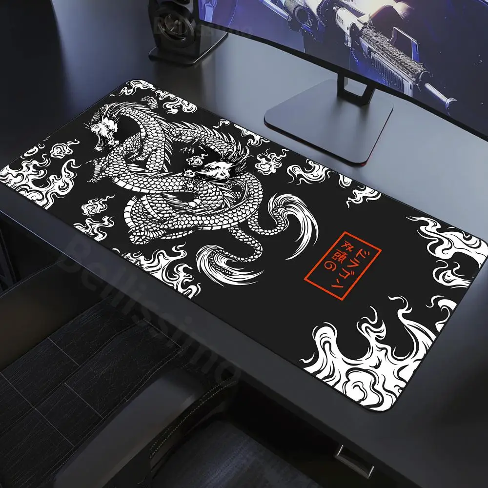 Imagem -03 - Red Dragon Gaming Office Mat Tapete de Secretária Tapetes de Teclado Acessórios para Empresa Luz 1200x600 mm Vermelho