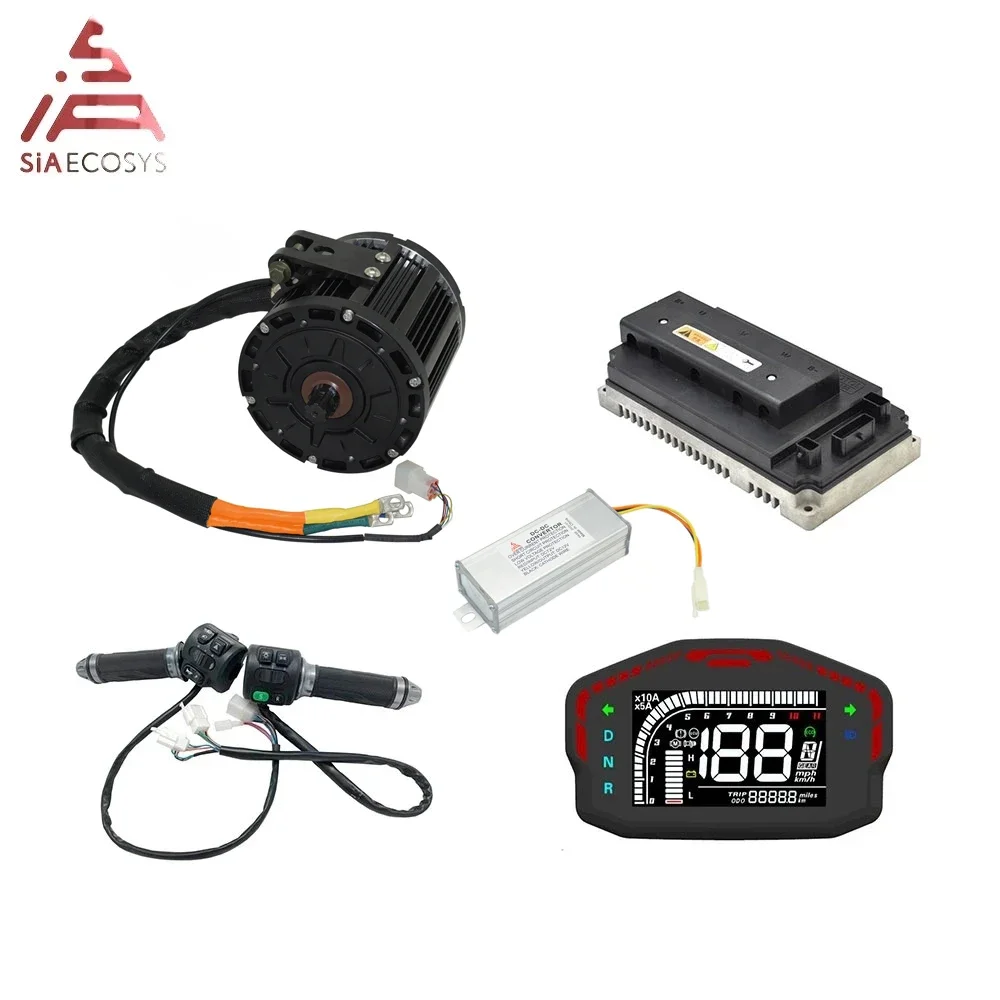 

QS MOTOR QS138 3000 Вт 70H V1 Средний приводной вал двигателя с комплектом звездочек 428 14T с контроллером EM150sp и дроссельной заслонкой Z6