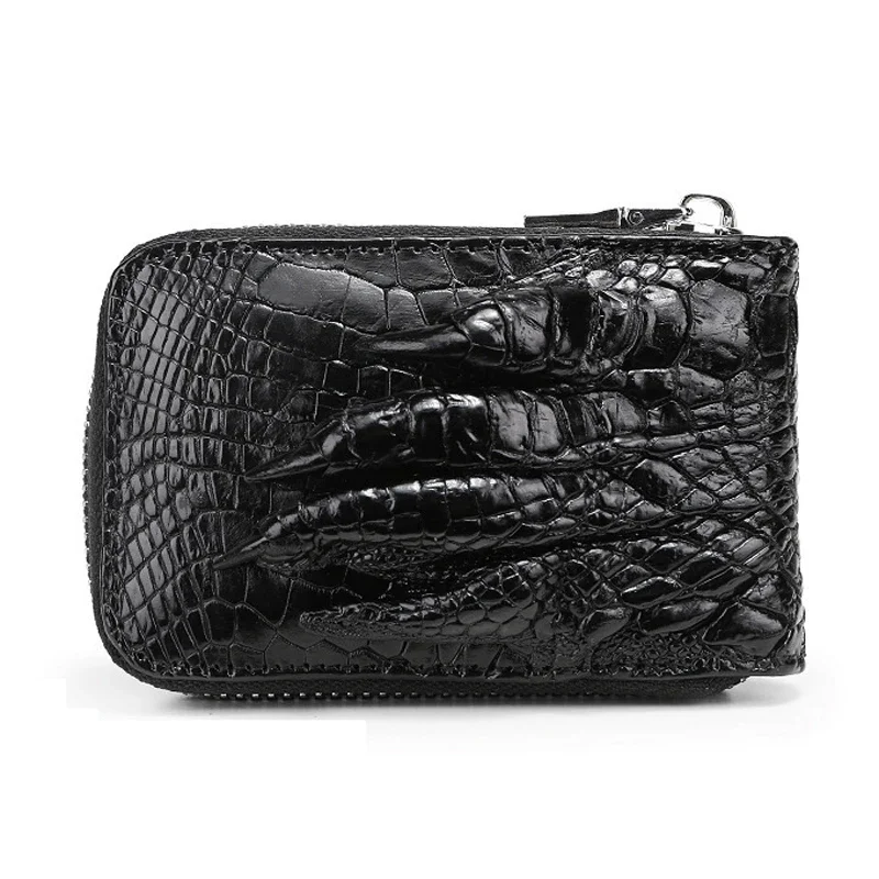 New Real Crocodile Skin Genuine Leather Card Holder Wallet Men Bank/ID/Credit Card Wallets Alligator Protects Case Coin Purse