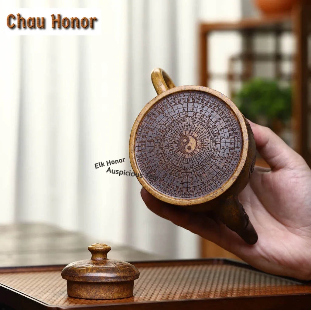 300ml High-end Yixing Purple Clay Teapots Handmade Tai Chi Pot Raw Ore Bamboo Joint Mud Kettle With Filter Chinese Zisha Tea Set