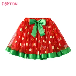 DXTON Kids Polka Dot Tutu Skirts Tulle Ballet Skirt Outfits Costumes Christmas New Year Gift Festival Mesh Princess Party Skirt